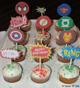4 Sons 'R' Us: Comic Book Cupcakes 2